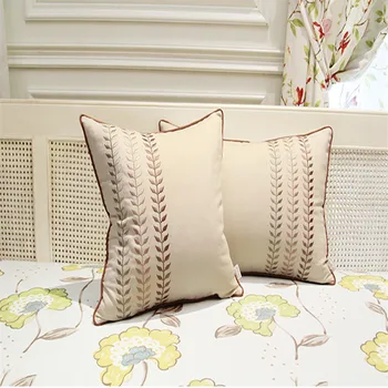 

free shipping elegance throw Pillow with inner 45x45cm leaves 18inch Pillow embroidery cushion pillow waist help