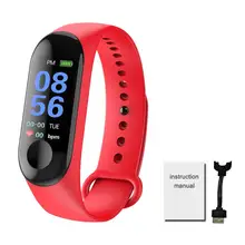 M3 фитнес-трекер Водонепроницаемый Шагомер цветной экран умный Браслет С Пульсометром Монитор артериального давления Смарт-часы трекер