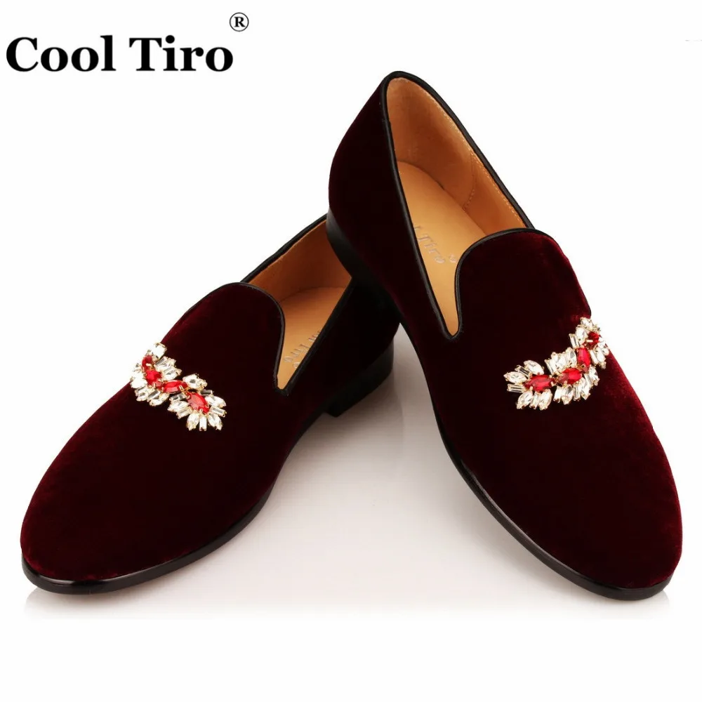 VELOUR BURGUNDY SLIPPERS Loafers (5)