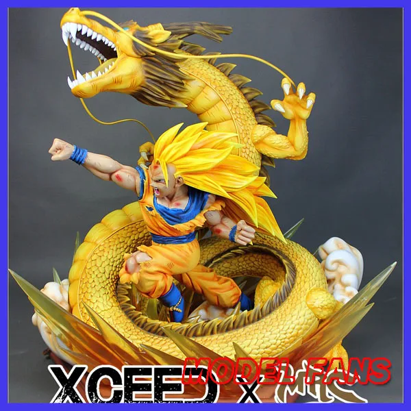 Модели вентиляторов копия версия mrc 60 см Высота Dragon Ball Z Супер Saiya 3 Goku Dragon кулак GK смолы статуя для коллекции