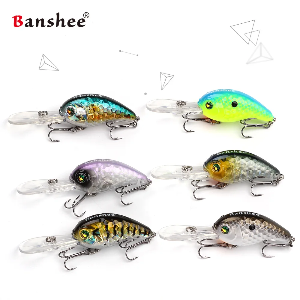 Banshee 6 шт./лот 50 мм 10 г VC04 Deep Chub Дайвинг кренкбейты плавающая приманка для рыбалки погремушка звук воблер, твердая искусственная приманка