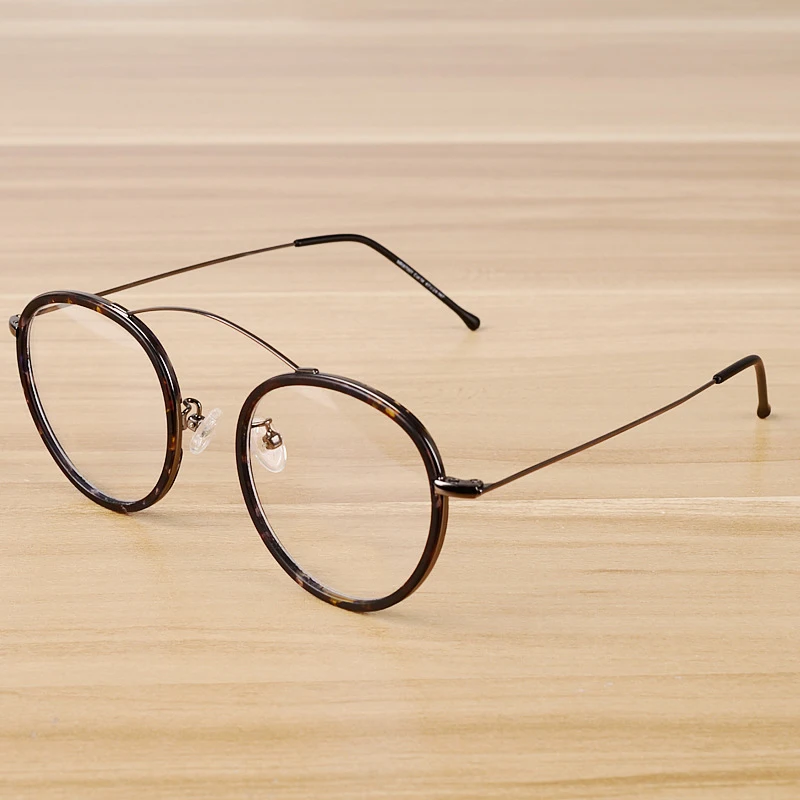 Очки из сплава, ультралегкие круглые очки для близорукости, очки по рецепту, металлическая полная оптическая оправа, очки высокого качества 87001