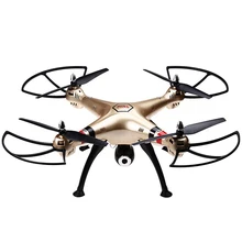 Gold Syma X8HC Drone 2.4G 4CH 6-Axis Gyro RC Quadcopter 360 Degree Roll LED Light Racing Fly Drone Remote Control Helicopter