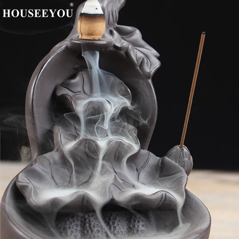 Backflow incense burner. благовония дым. ароматические палочки phimchanok. благовония конусы. подставка для благовоний стелющийся дым.