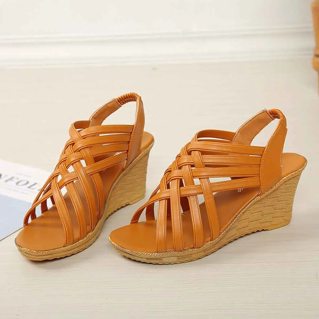 checkered platform sandals