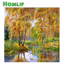 5d diy заказной набор для картин из алмазов eigen foto осенний лес полный квадратный стежок Алмазная вышивка мозаика