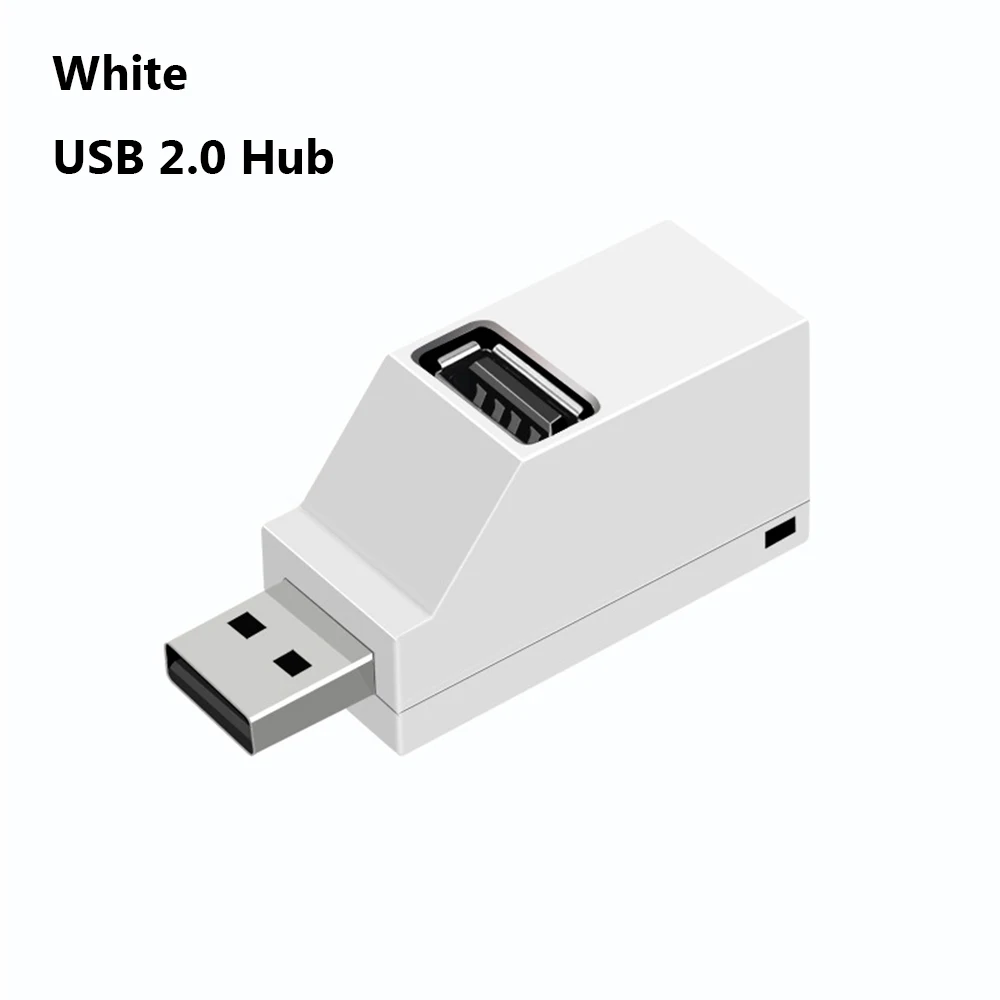 Универсальный мини 3 порта USB 3,0 концентратор высокоскоростной передачи данных сплиттер коробка адаптер для ПК ноутбук MacBook Pro - Цвет: USB 2.0 Hub white