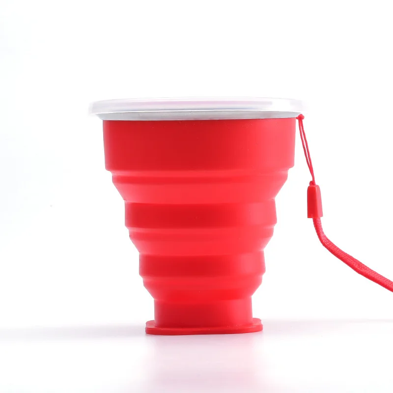 Многоразовая Складная силиконовая чашка BPA бесплатно складной стакан портативный, для уличного спорта дорожная кофейная чашка складные чайные чашки для воды