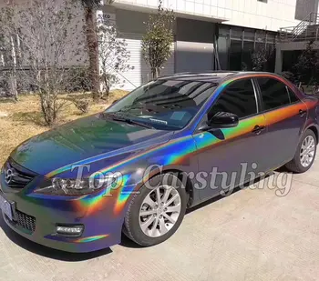 

Rainbow Gray Psychedelic Gloss Flip Vinyl Wrap For Car Wrap covering Film With Air bubble Free like 3M PROTWRAPS 1.52x18m