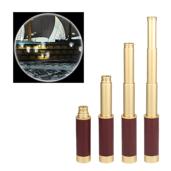 

Pirate Telescope HD Zoom 25X30 Portable Spyglass Waterproof Monocular Optic with Aluminum Alloy Copper for Sailing HT38-0010