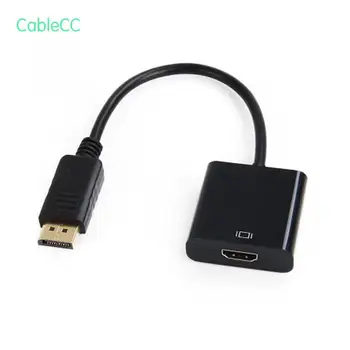 

20cm DP DisplayPort to HDMI Video Audio Converter Cable Black