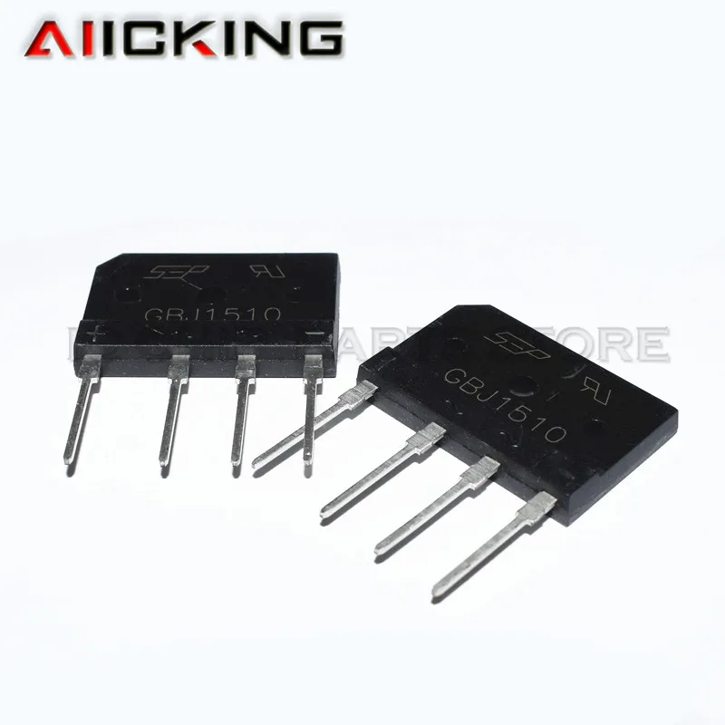 

10pcs/lot KBJ1510 GBJ1510 ZIP-4 Induction Cooker Rectifier Bridge Stack 15A 1000V Flat Bridge