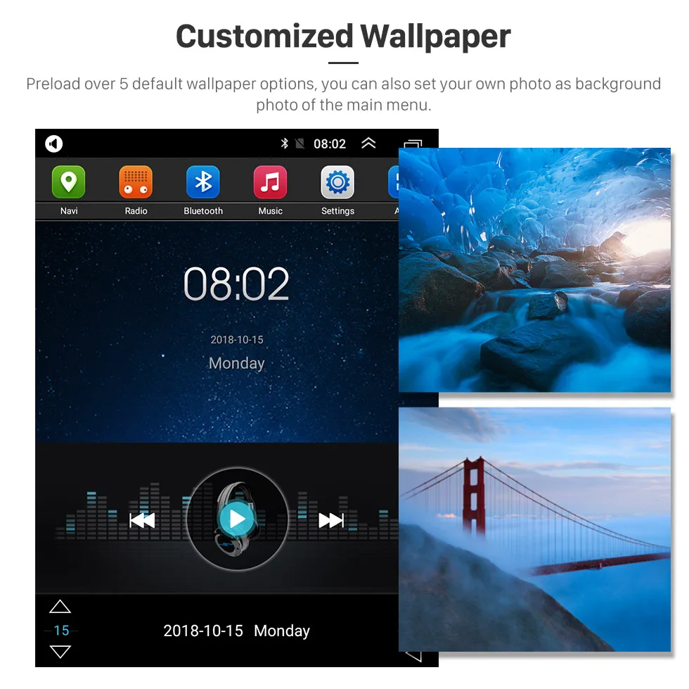 Clearance Harfey 4G LTE Multimedia Player Android 6.0 Car GPS for 2003-2006 2007 Honda Accord 7 Navi 9.7"Radio support Rearview camera DVR 15