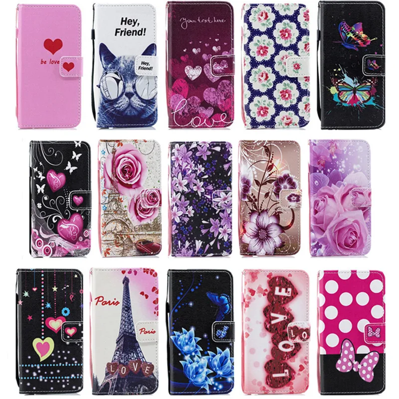 Модный чехол для Samsung J4 J6 A6 A8 Plus J2 J8 A7 A9 A6S 2018 откидной кожаный + ТПУ мягкий милый