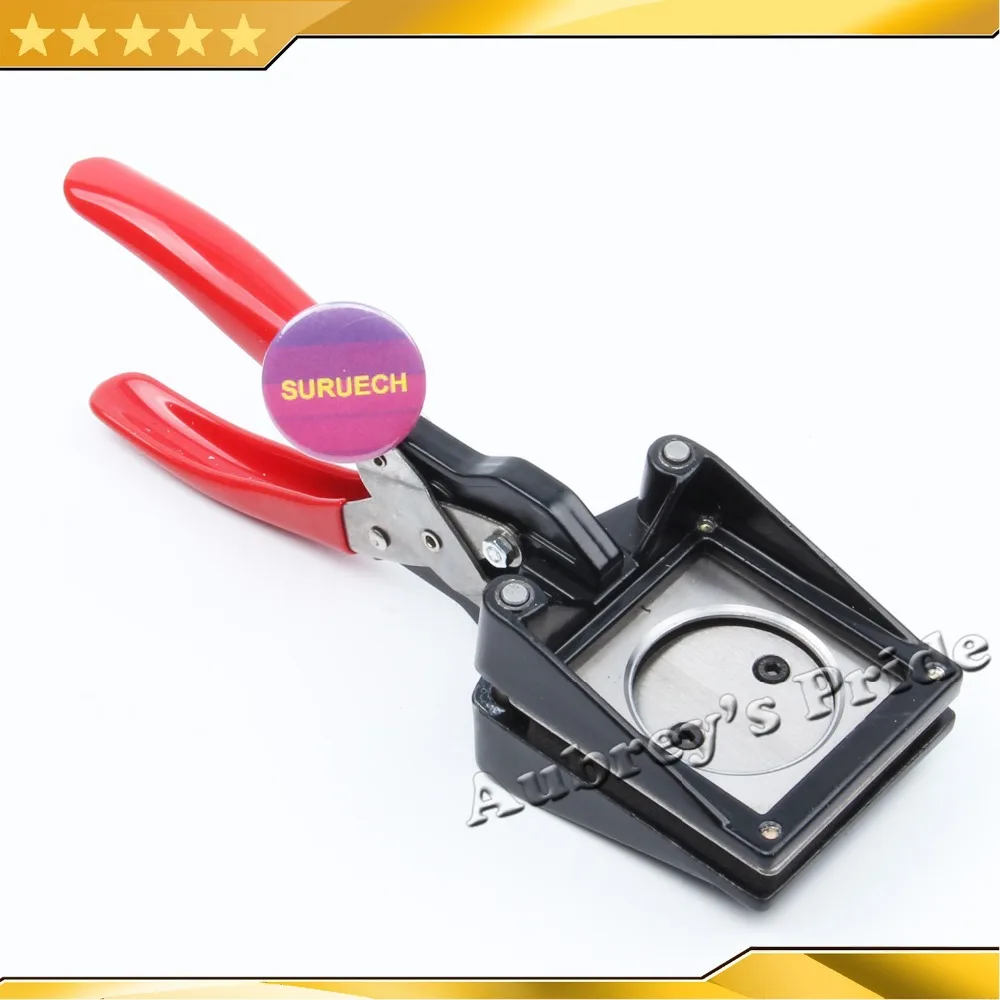 NEW Hand Held Manual Round 37mm 1-1/2" (Actual Cutting Size 48.5MM) Paper Graphic Punch Die Cutter for Pro Button Maker