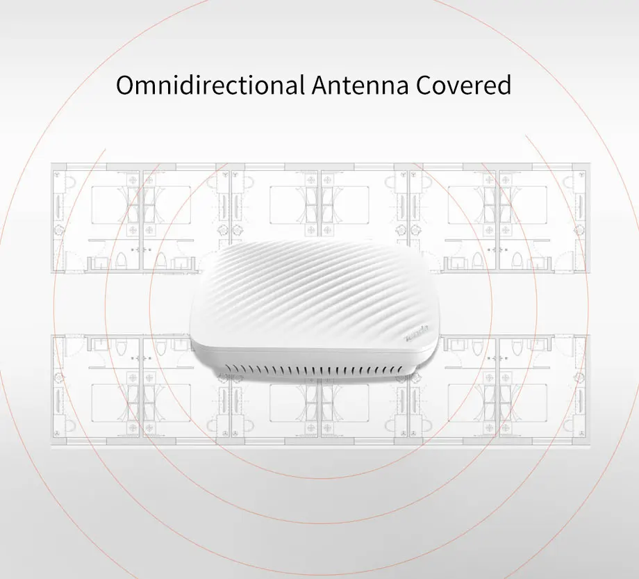 Tenda i9 300 Мбит/с Крытый потолок беспроводной WiFi точка доступа AP Wi-Fi ретранслятор расширитель маршрутизатор с 9 Вт 802.3af POE адаптер питания