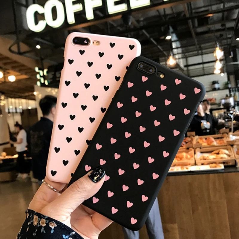 Lovebay الهاتف حقيبة لهاتف أي فون 6 6 s 7 8 زائد X XR XS ماكس 5 5 s SE الأزياء لطيف الكرتون الحب القلب رقيقة جدا الصلب PC ل فون X