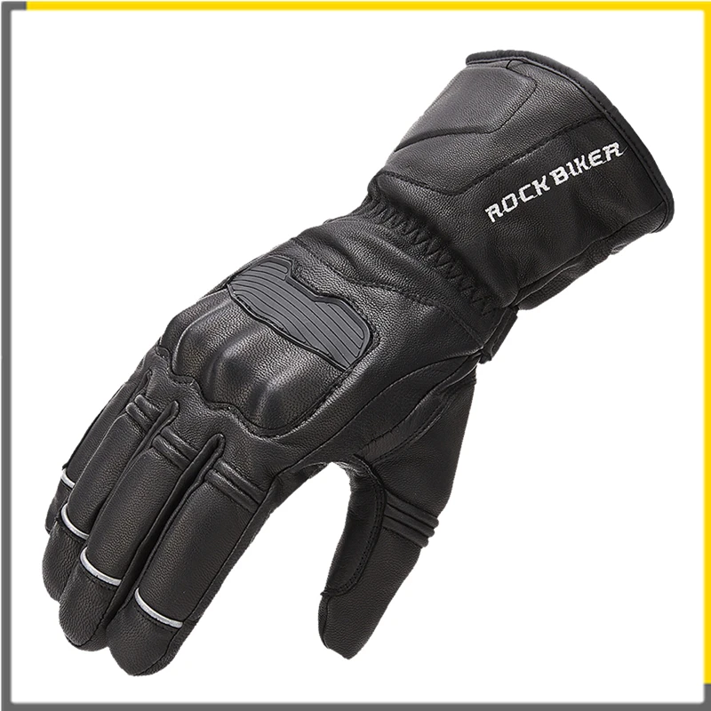 

ROCK BIKER Motorcycle Gloves For Motorcycle Winter Warm Waterproof Cycling Gloves Guantes Moto Invierno Leather Gants