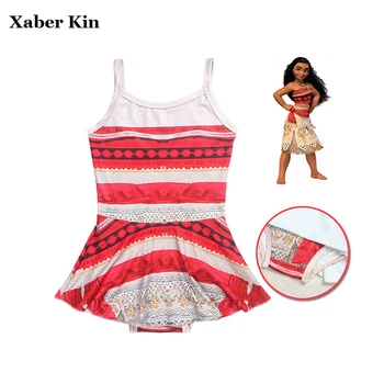 

New 2017 Children Beach Suit Kids Girls Summer Swimsuit Cartoon Moana Kids Girls Swimwear Girls Bathing Suits G2-K374