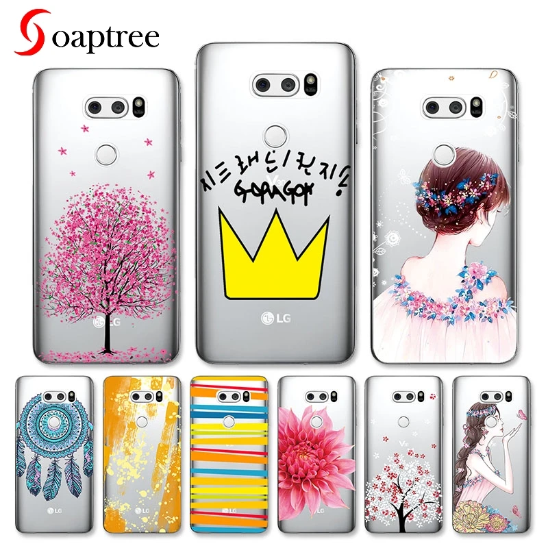

Soaptree For LG V40 ThinQ Case Transparent Soft TPU Thin Shockproof Phone Case For LG V40 Case Silicone Protection Cover Clear