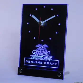 

tnc0099 Miller Beer Draft Bar Table Desk 3D LED Clock
