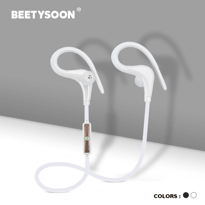 BEETYSOON стерео Ушные крючки Bluetooth наушники Беспроводной спортивные наушники гарнитуры с Micphone громкой связи для iPhone S5A