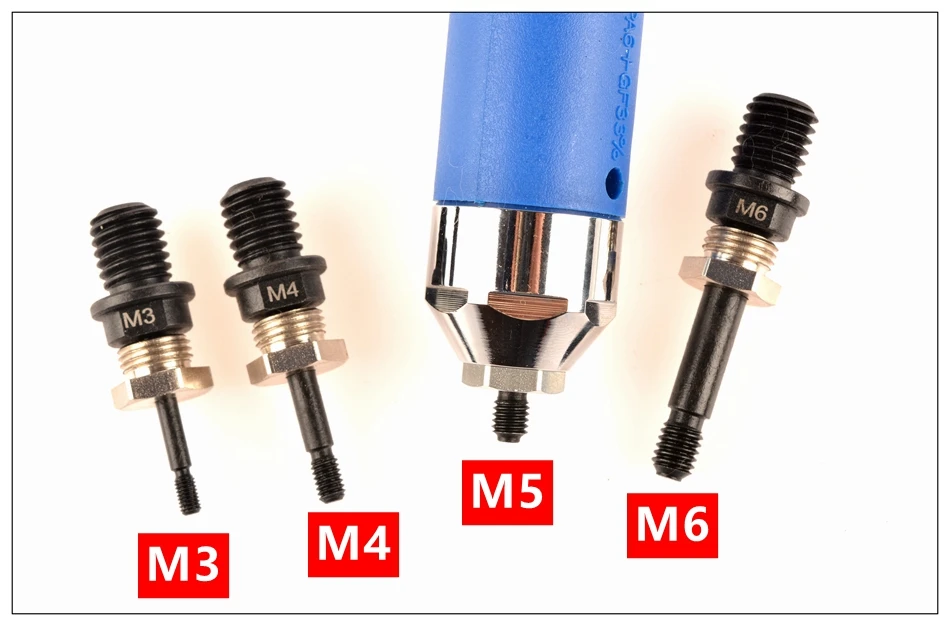 Rivet Nut Tool Adaptor M3 M4 M5 M6 Cordless Drill Adapter rivet nut gun battery electric rivet drill riveting machine
