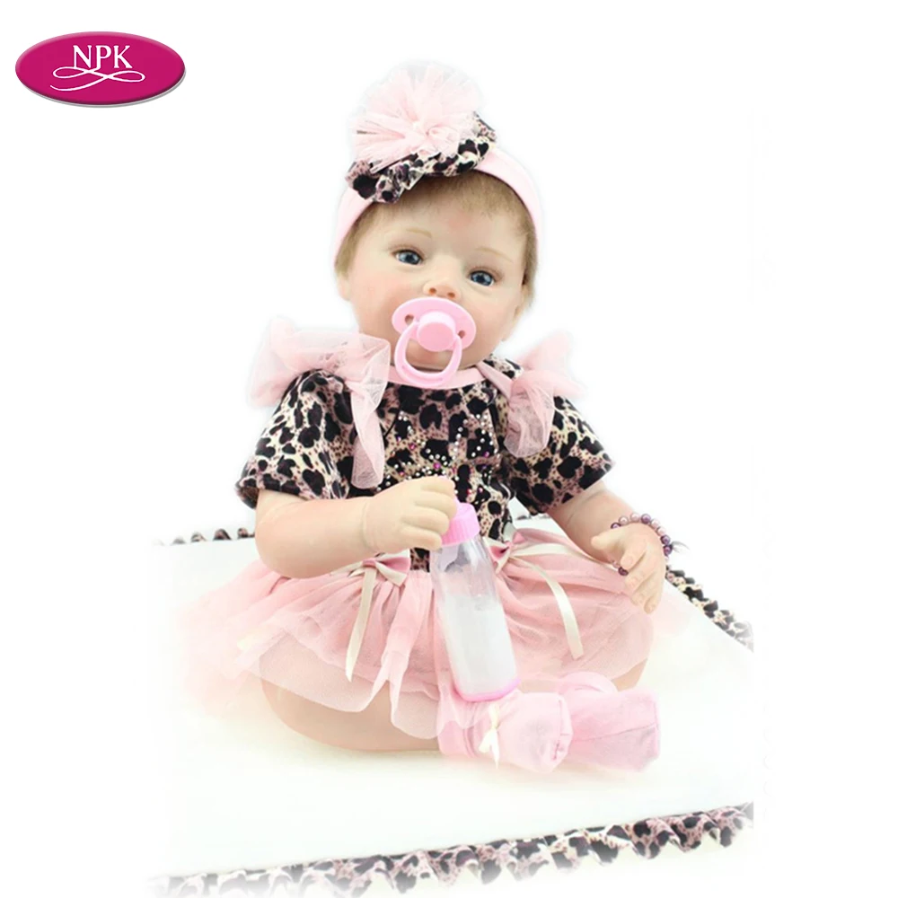 

NPK Silicone Reborn Baby Doll 55CM Lifelike Girl Boencas Vinyl Realistic Newborn Princess Babies Fashion Dolls Toys Bebe Reborn