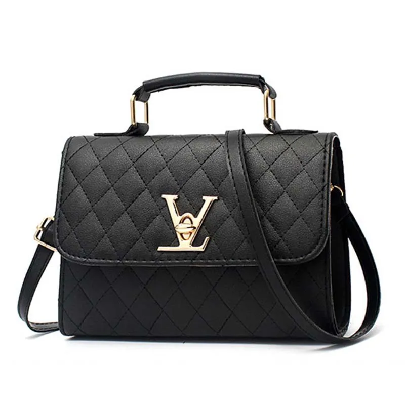 

Women's Leather Luxury Shoulder Bags New Small Mini V Letter Style Handbags Female Bags Simple Solid Color Shoulder Bags TBG119