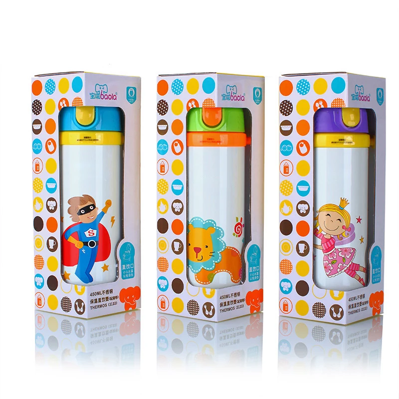 

Kids Vacuum Bottle For School Children Stainless Steel Travel Kettle Thermos Insulate Baby Drinking Bottle For Water Drinkware