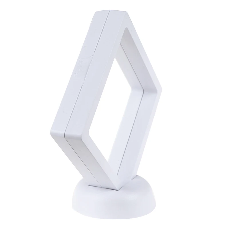 1pcs Set 90*90mm 3D Floating Coin Display Frame Holder Box Case w// Stand