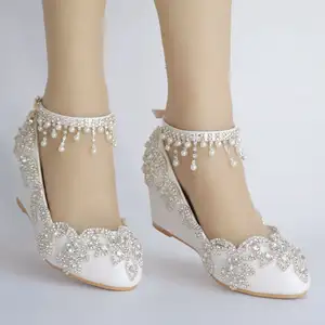 wedding wedge shoes for bride