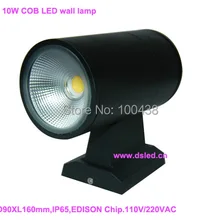 DHL! 10 Вт вверх-вниз COB светодиодный светильник крыльца, светодиодный настенный светильник, хорошее качество чип edison, 1X10 Вт, DS-08-15-10W, 110 В/220В переменного тока, IP65