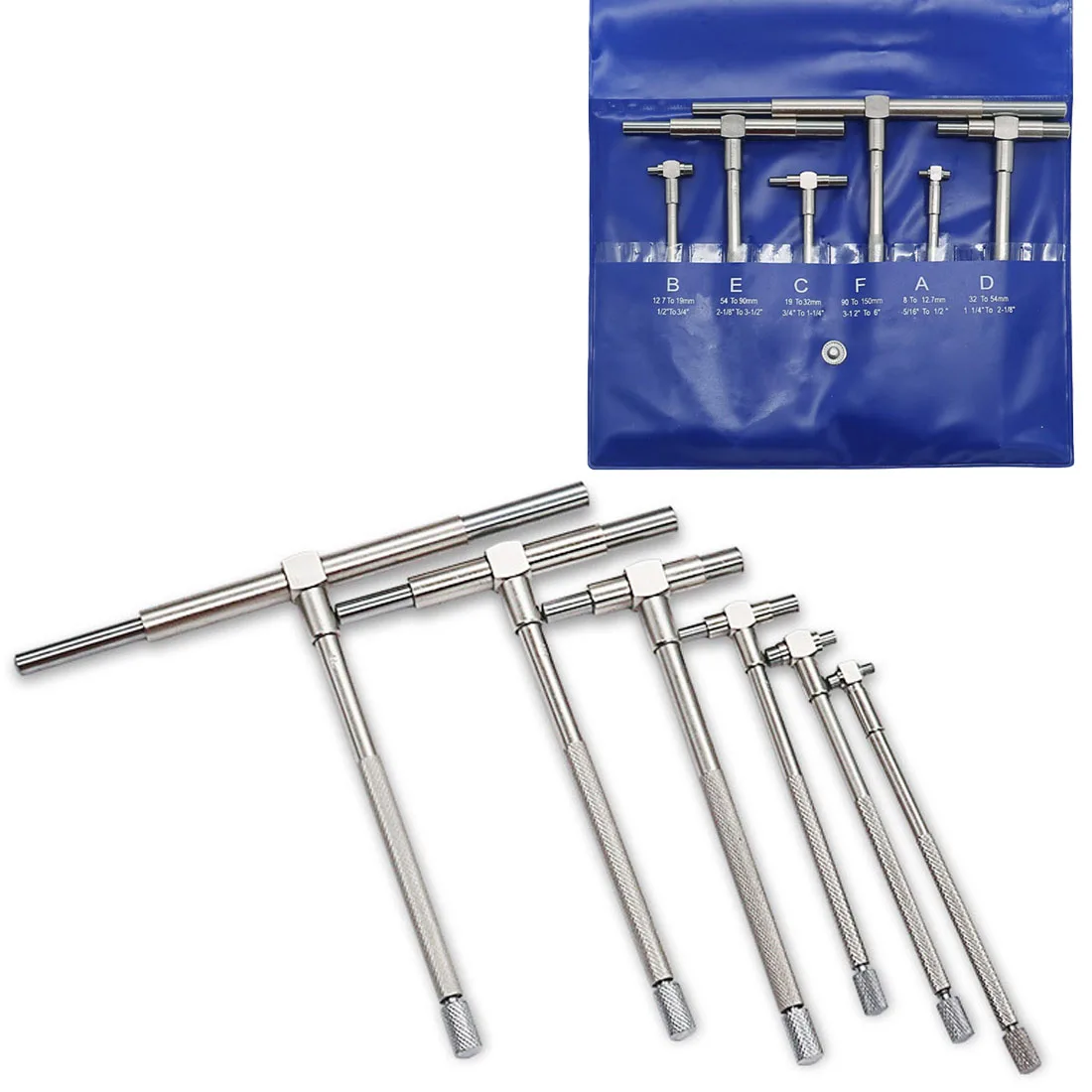 Hole Gauges Telescoping Gauge Set 6pcs 8 150mm Internal Gauge for Quick