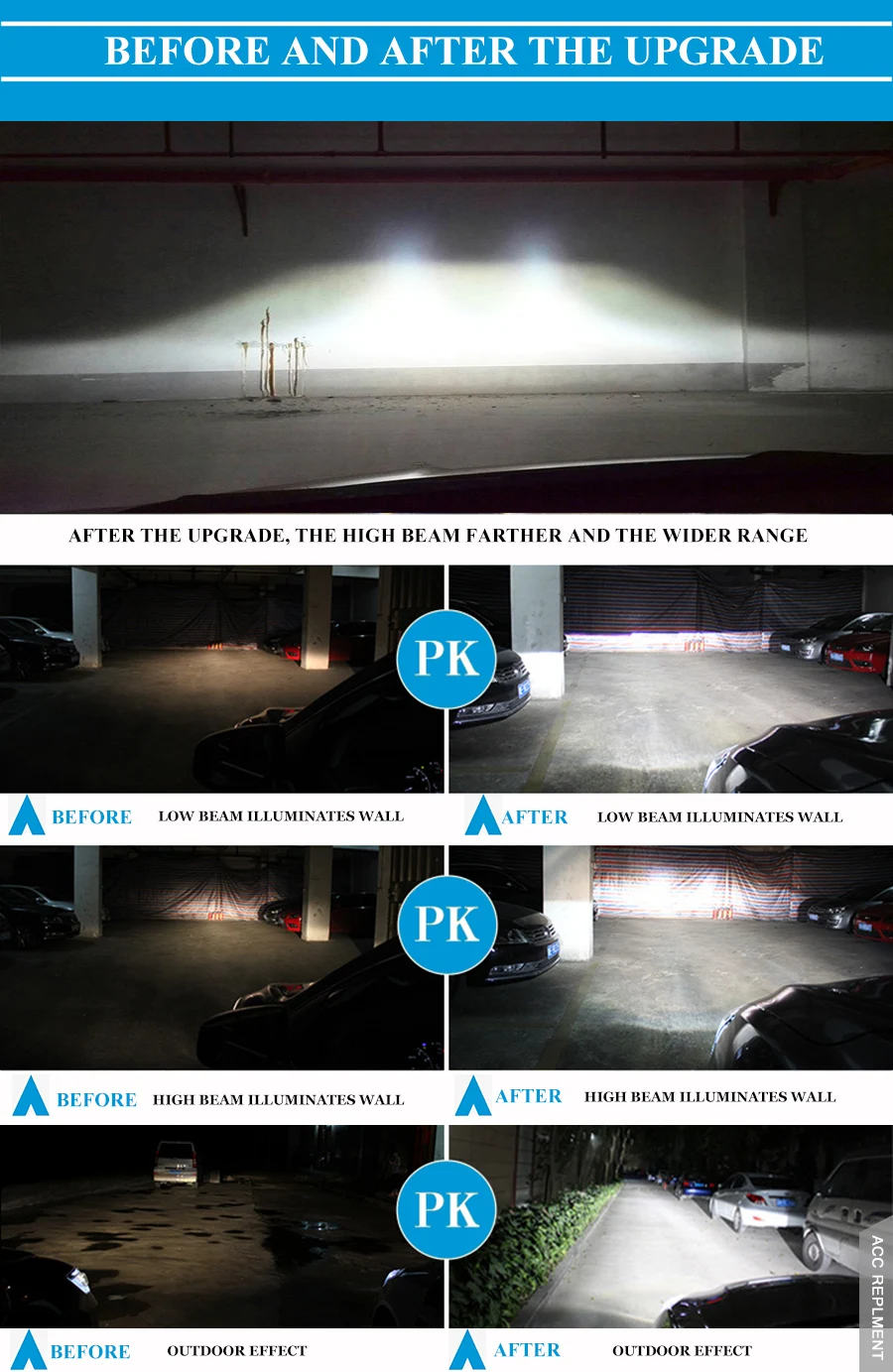 2 шт. светодиодный фары для Benz W203 c-класс 2001-2007 светодиодный Автомобильные фары ангельские глазки комплект ксеноновых фар, Высокопрочная конструкция протовотуманная подсветка фары дневного света