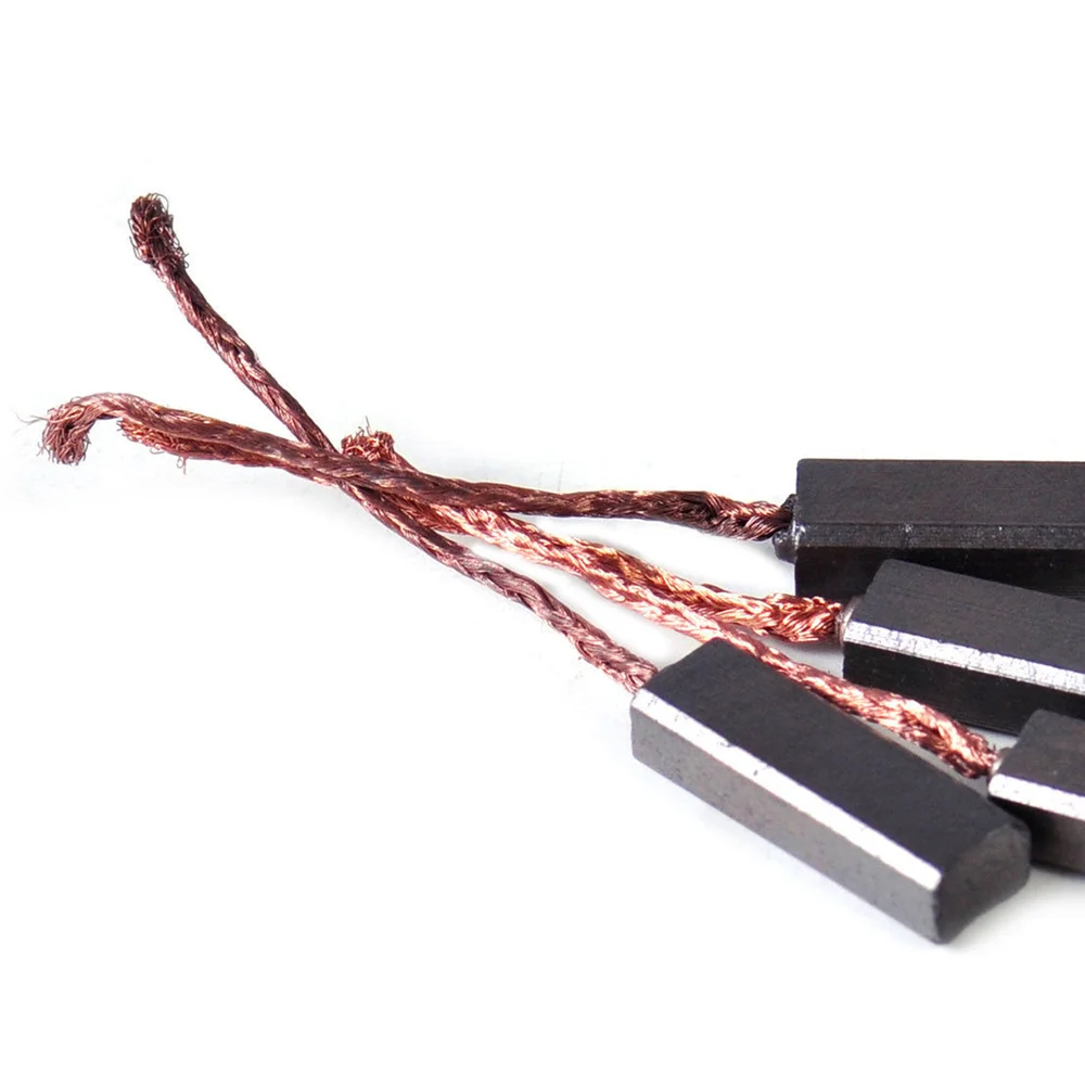 10pcs Conductive Copper Carbon Brushes Wire Leads 4.5*6.5*20mm for