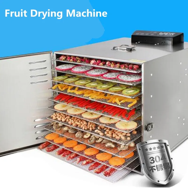 10 Layer Fruit Drying Machine Stainless Steel 800W Vegetable Beef