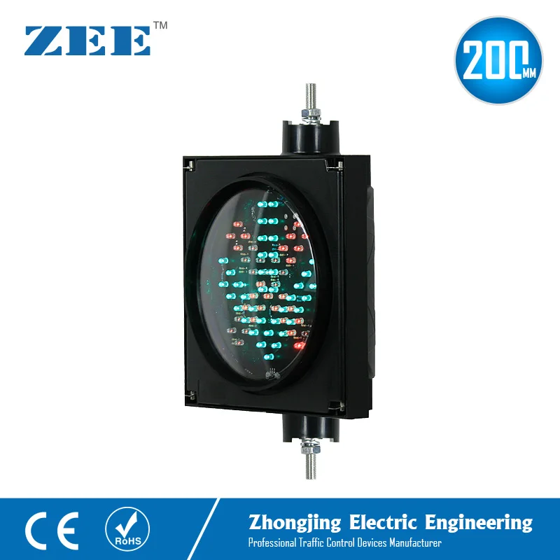 220V/110V 12V or 24V 8 inches 200mm LED Traffic Signal Light Parking Lot Traffic Light Entrance and Exit Toll Station Signals