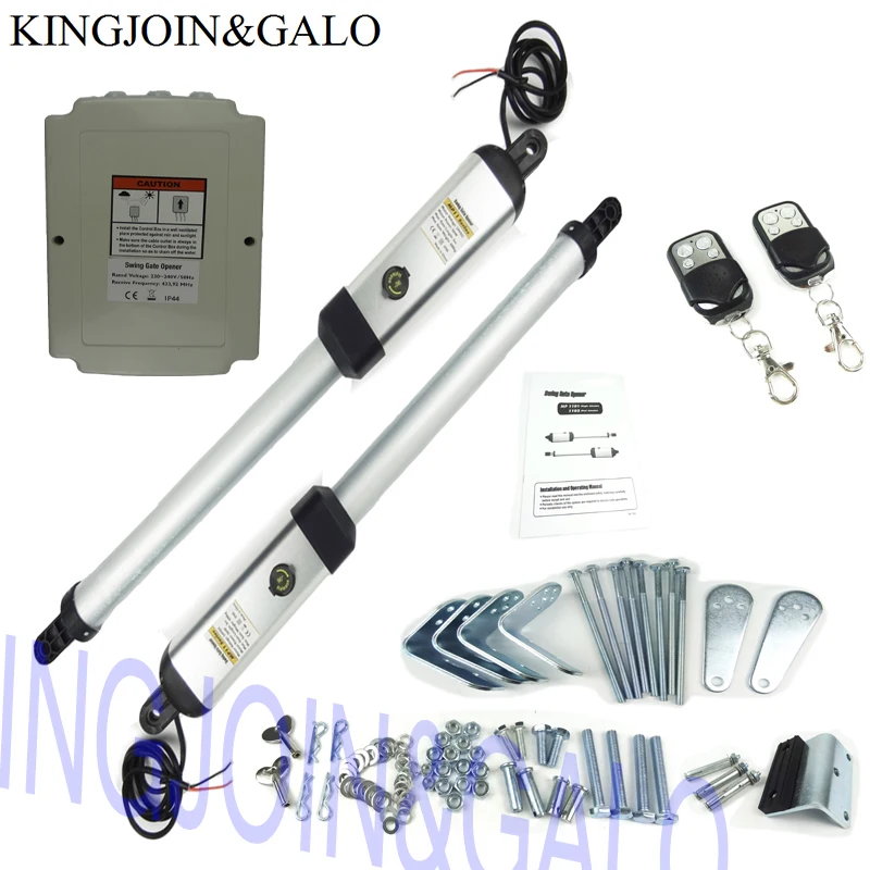 

AC220V Automation Electric Swing Gate Opener Driving total 400 KG Gate Motor With 4 Remote Control 1 keypad 1pair photocell Kits