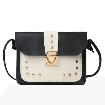 

Trend new Women bag Patchwork Color PU Leather Women Shoulder bag Croosbody bag fashion Sweet and fresh Handbag