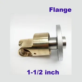 

GOGO HD-F40 industrial brass swivel joint 50C 120 degree C water connector rotating 1 1/2 inch rotary fitting with flange plate