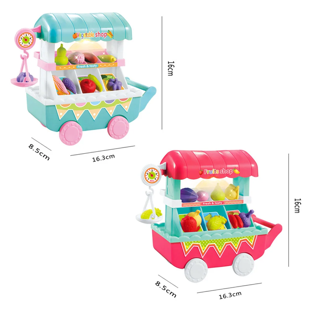 1 Набор, детская игрушка, ролевые игры, овощи, фруктовый магазин, корзина, мини-подарок, светильник, музыка, FJ88
