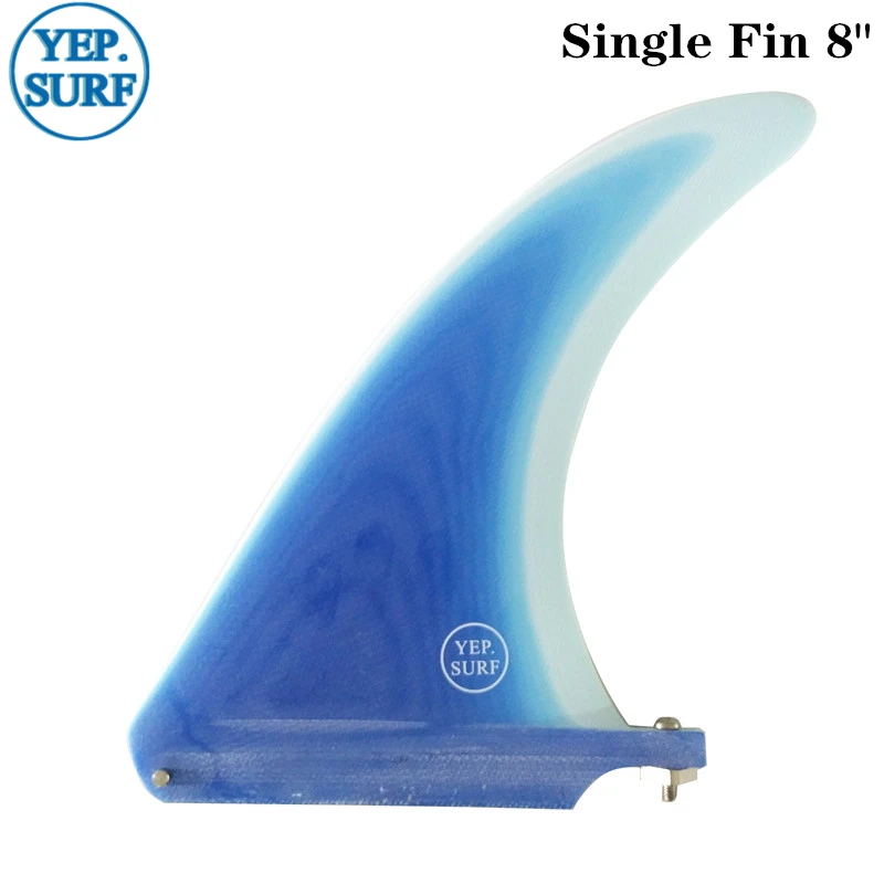 

single Fiberglass Surfing 8 Length Fin Surf Longboard Fins Surf Fin Blue color Fin Surfboard Fin 8 Length