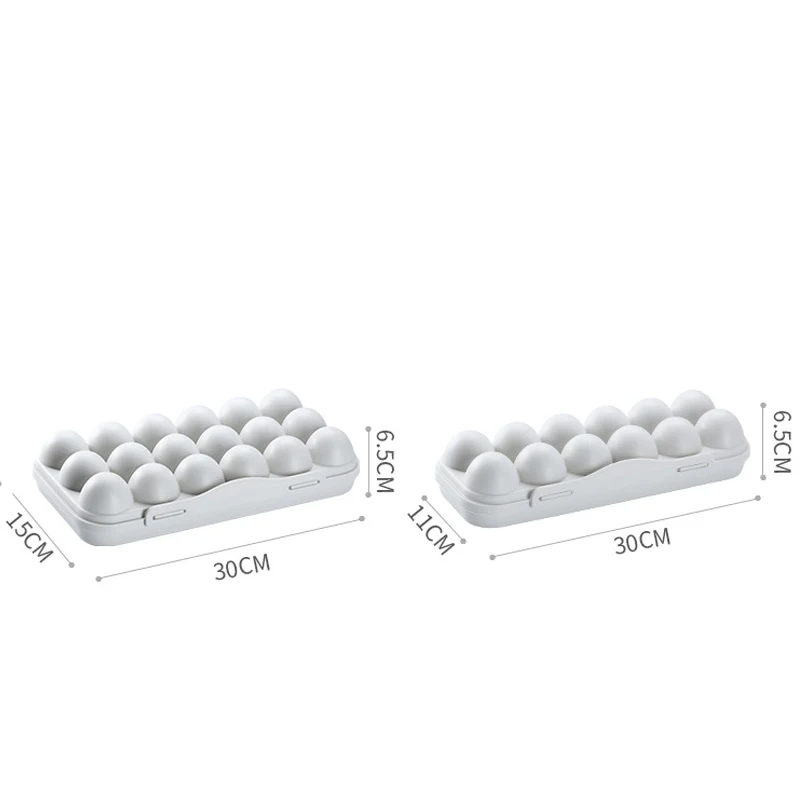 12/18 Grid Kitchen Egg Storage Box Protect Rangement Case Refrigerator Plastic Egg Box Food Container Organizer Egg Crisper
