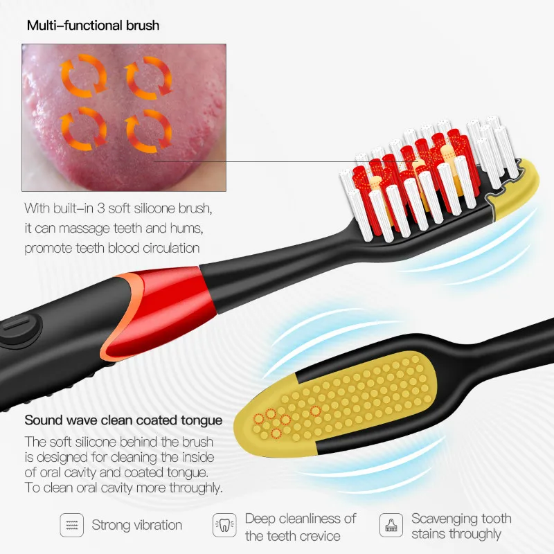 30000/мин высокое качество электрическая звуковая зубная щетка Водонепроницаемый уход за зубами чистящие инструменты водонепроницаемый аккумулятор
