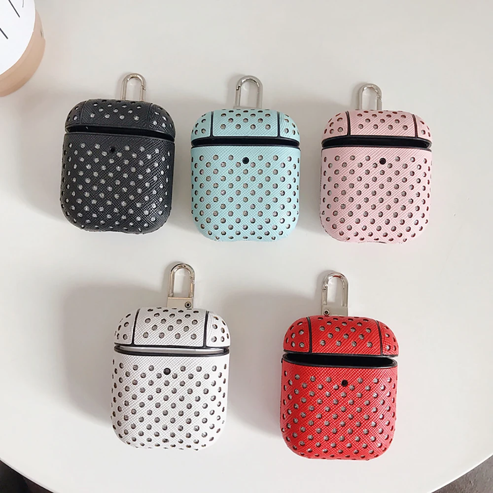 Для airpods чехол новый с беспроводной зарядкой для наушников s Box кожаный 1 и 2