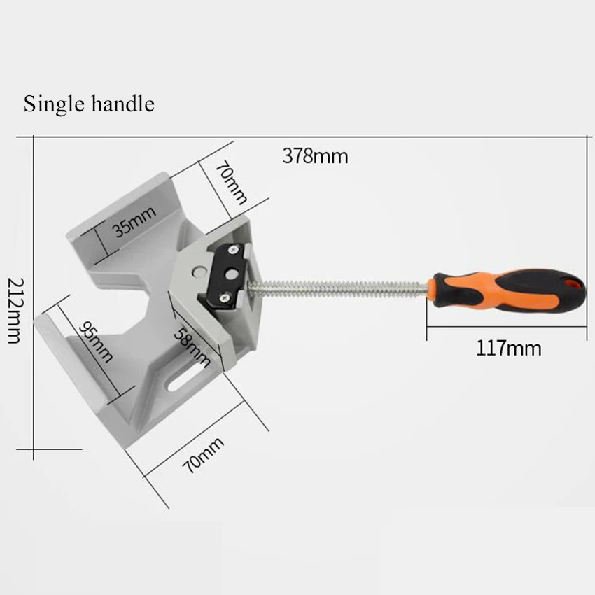 Алюминий одной ручкой 90 градусов правый угол зажим фото рамка угловой зажим тиски для деревообработки Верстаки