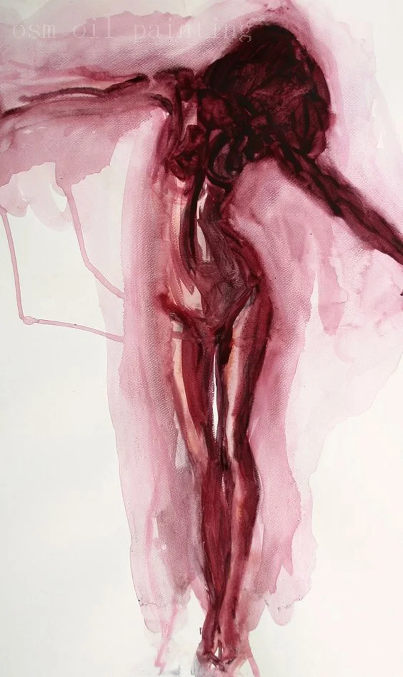 

Hand Painted Oil Painting for Wall Art Decor Sexy Lady Nude Oil Painting on Canvas as Gift Art Modern Abstract Pretty Girl Body