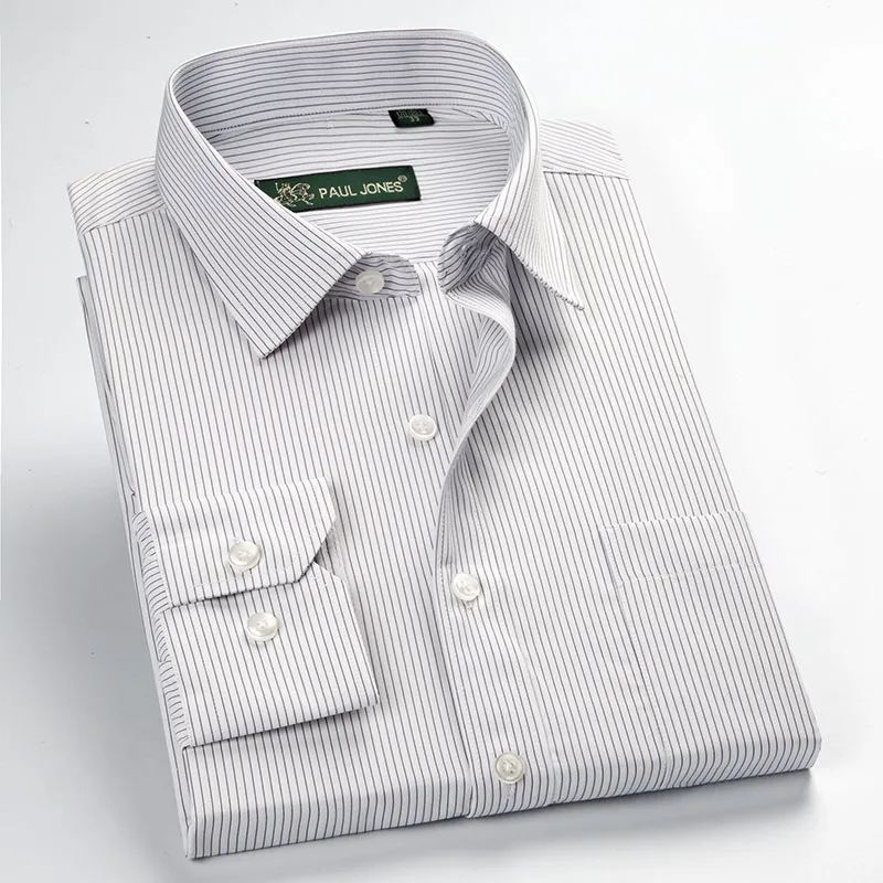 Классические Полосатые мужские рубашки с длинным рукавом размера плюс, деловые официальные рубашки, мужские повседневные рубашки, camisa masculina camisas hombre - Цвет: 5517