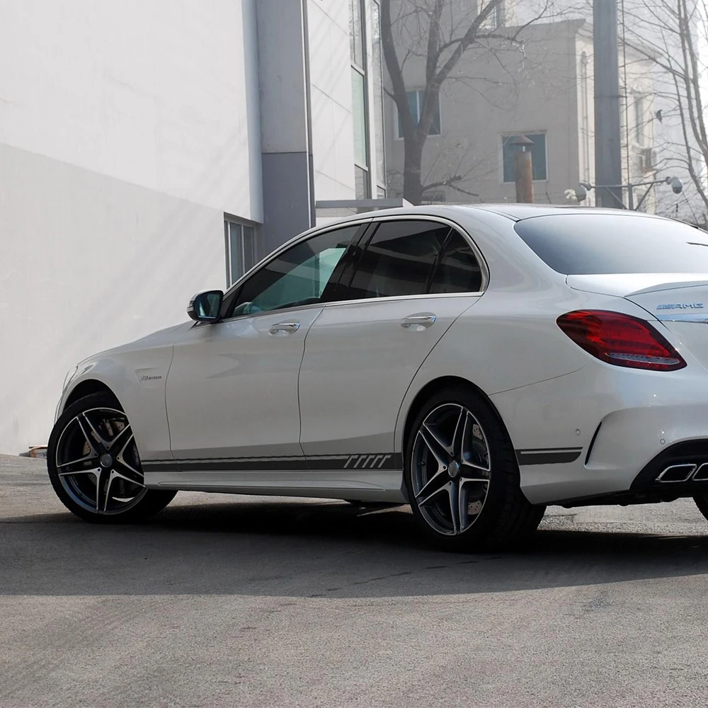 طبعة 507 الرياضة سباق الباب الجانب شريط تنورة ملصقات مصورة لمرسيدس بنز الفئة C W204 C180 C200 C300 C320 C350 c63 AMG
